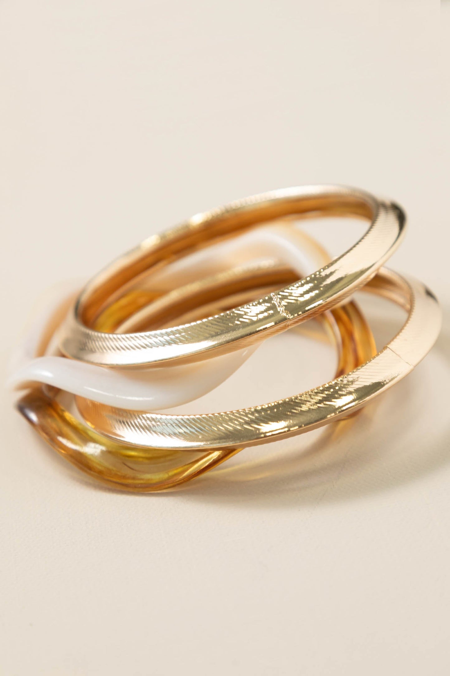 Multicolor Mixed Shaped Bangle Bracelets Set