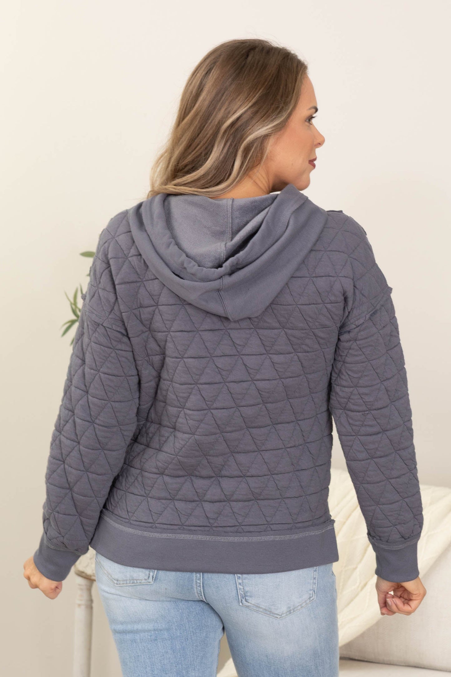 Quilted Knit Mixed Sweatshirts