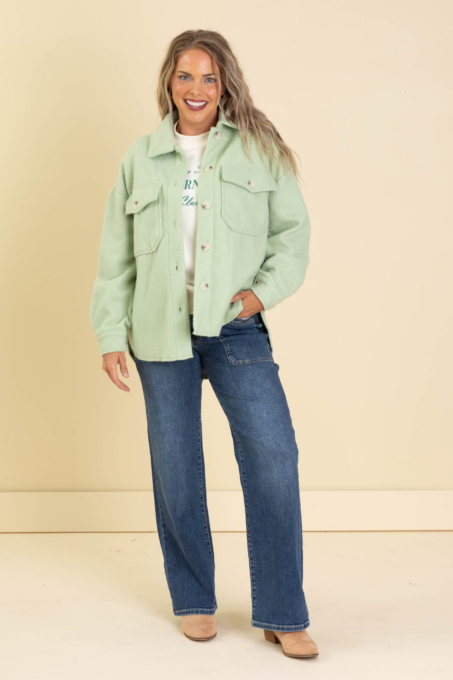 Solid Cozy Button Down Jackets