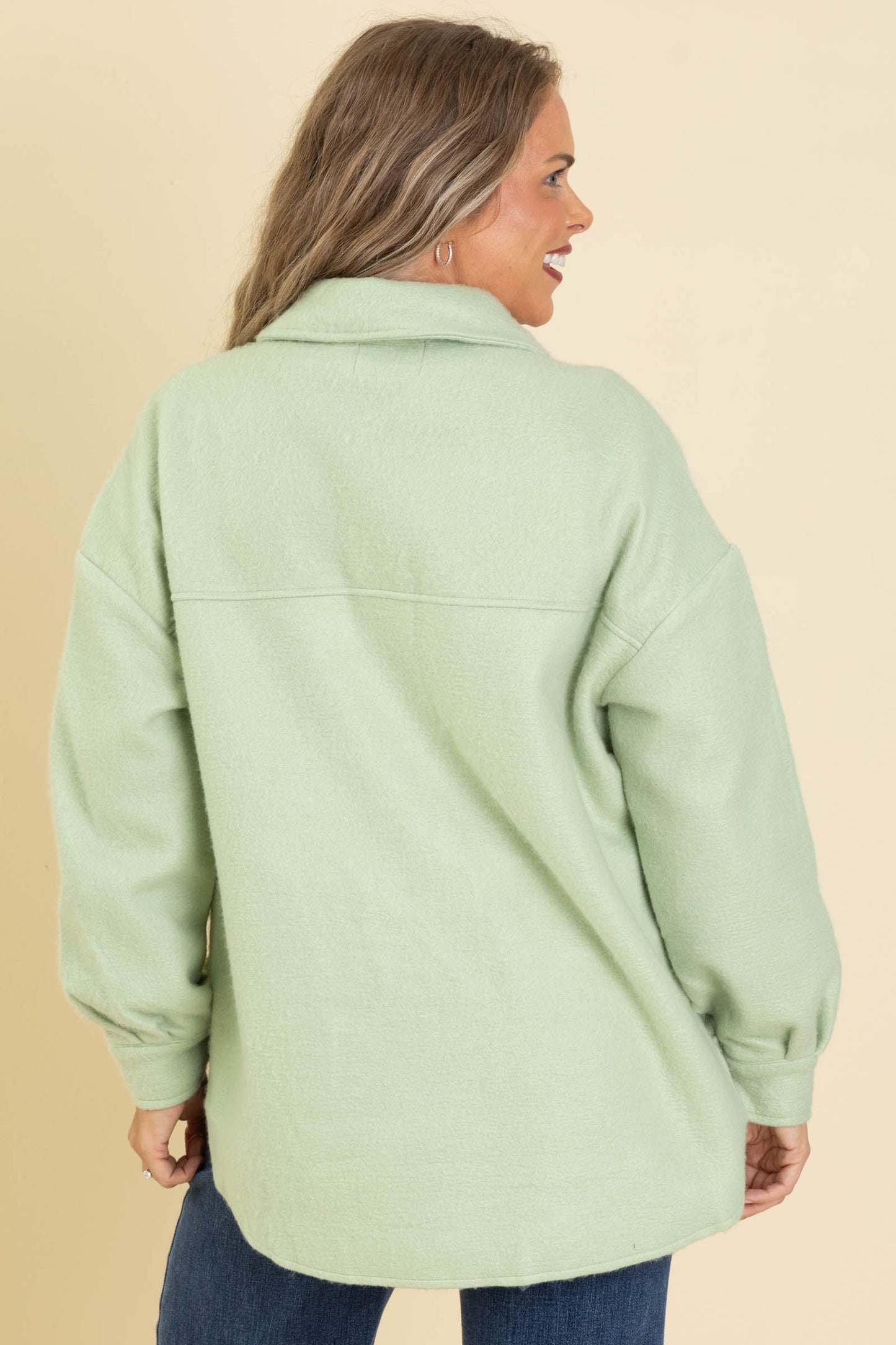 Solid Cozy Button Down Jackets