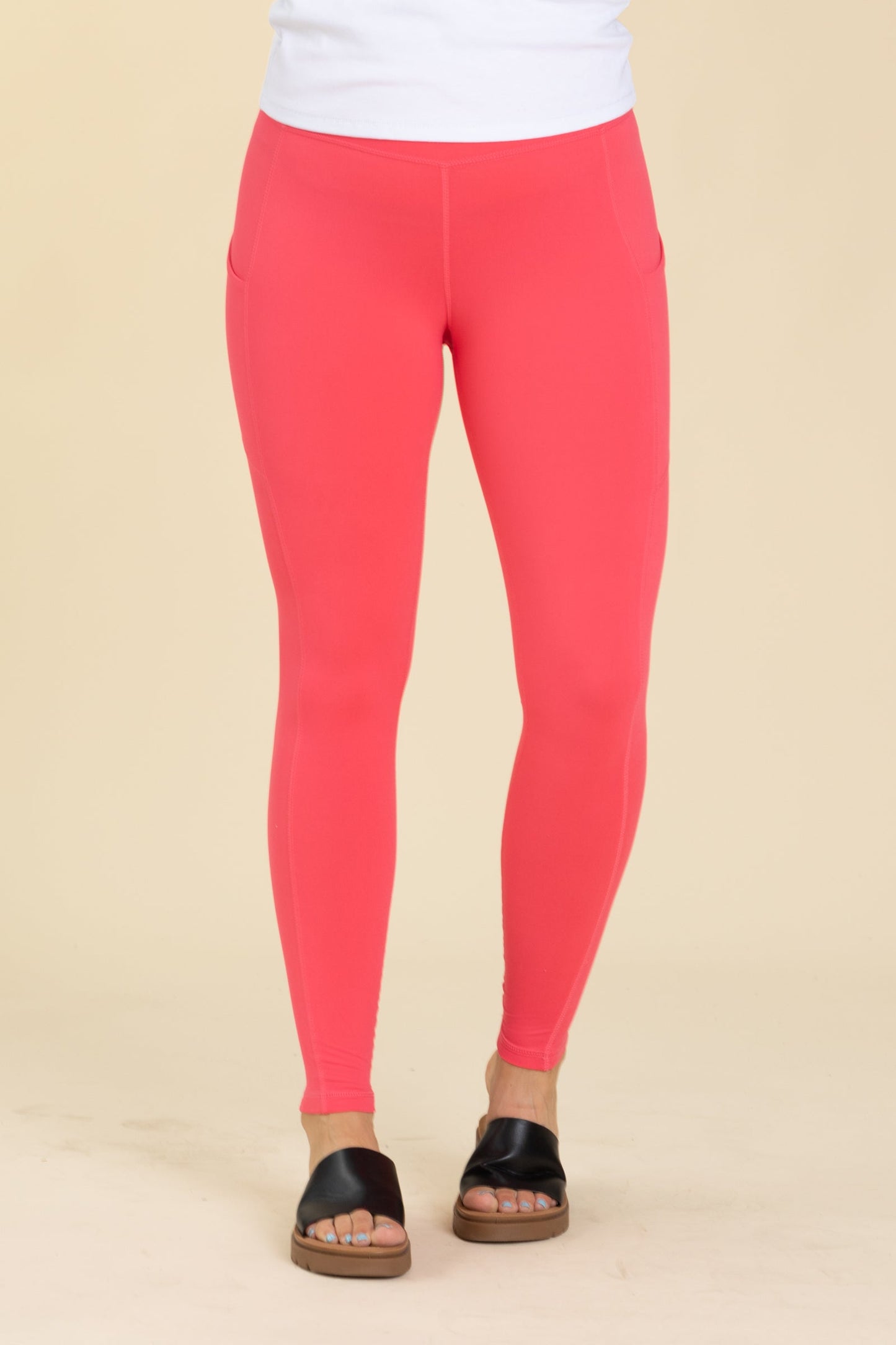 Buttery Soft Basic Leggings With Side Pockets