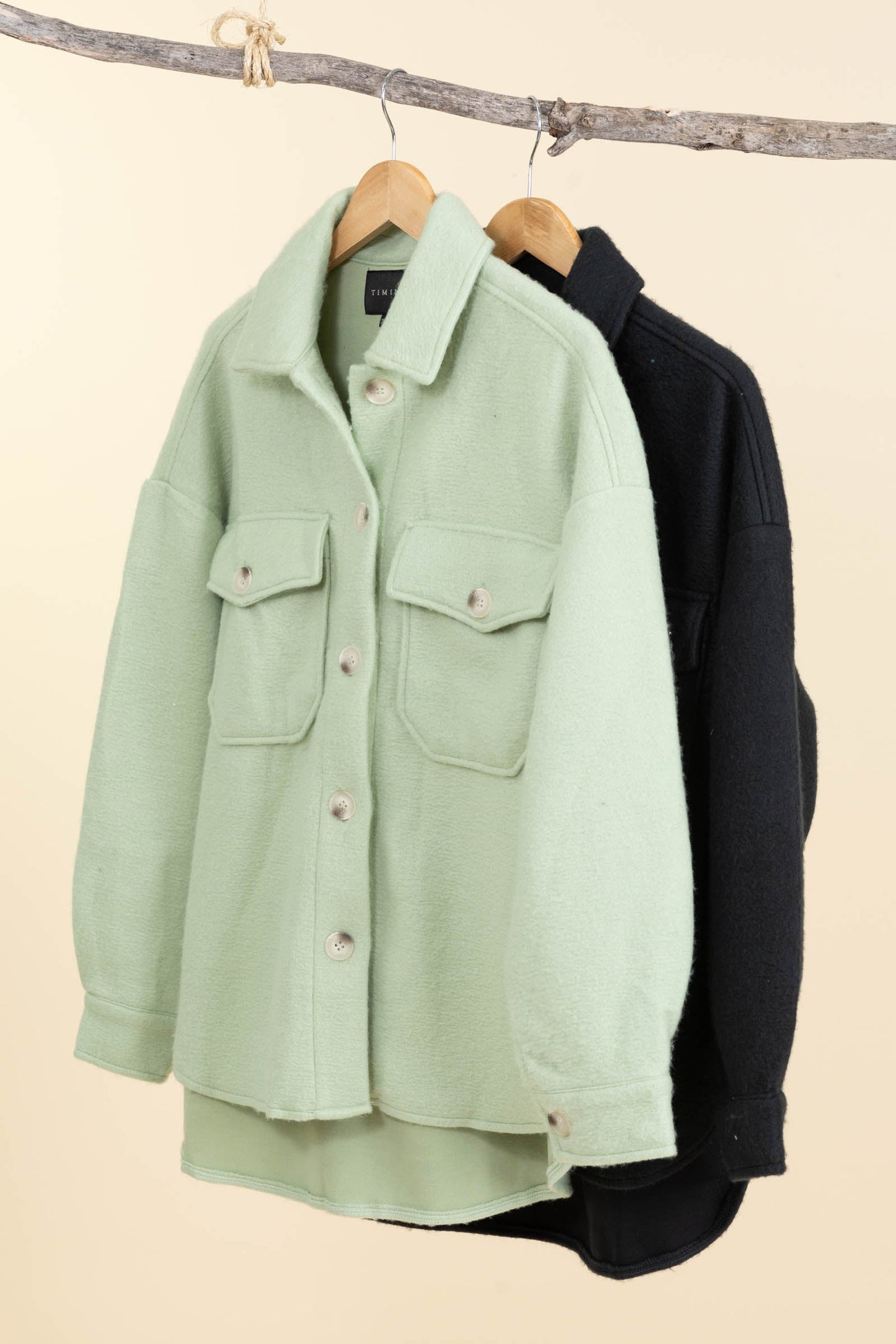 Solid Cozy Button Down Jackets