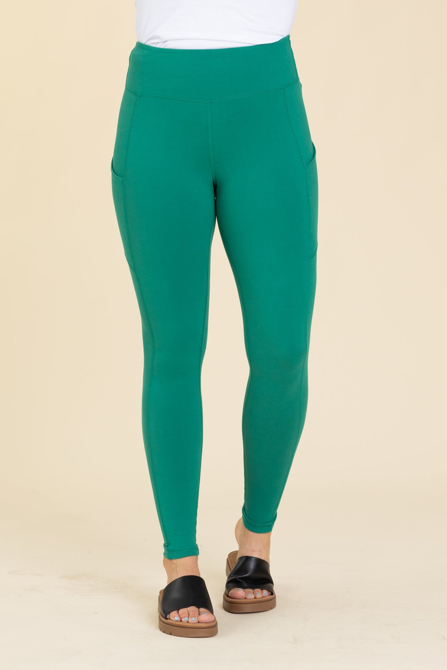 Buttery Soft Basic Leggings With Side Pockets