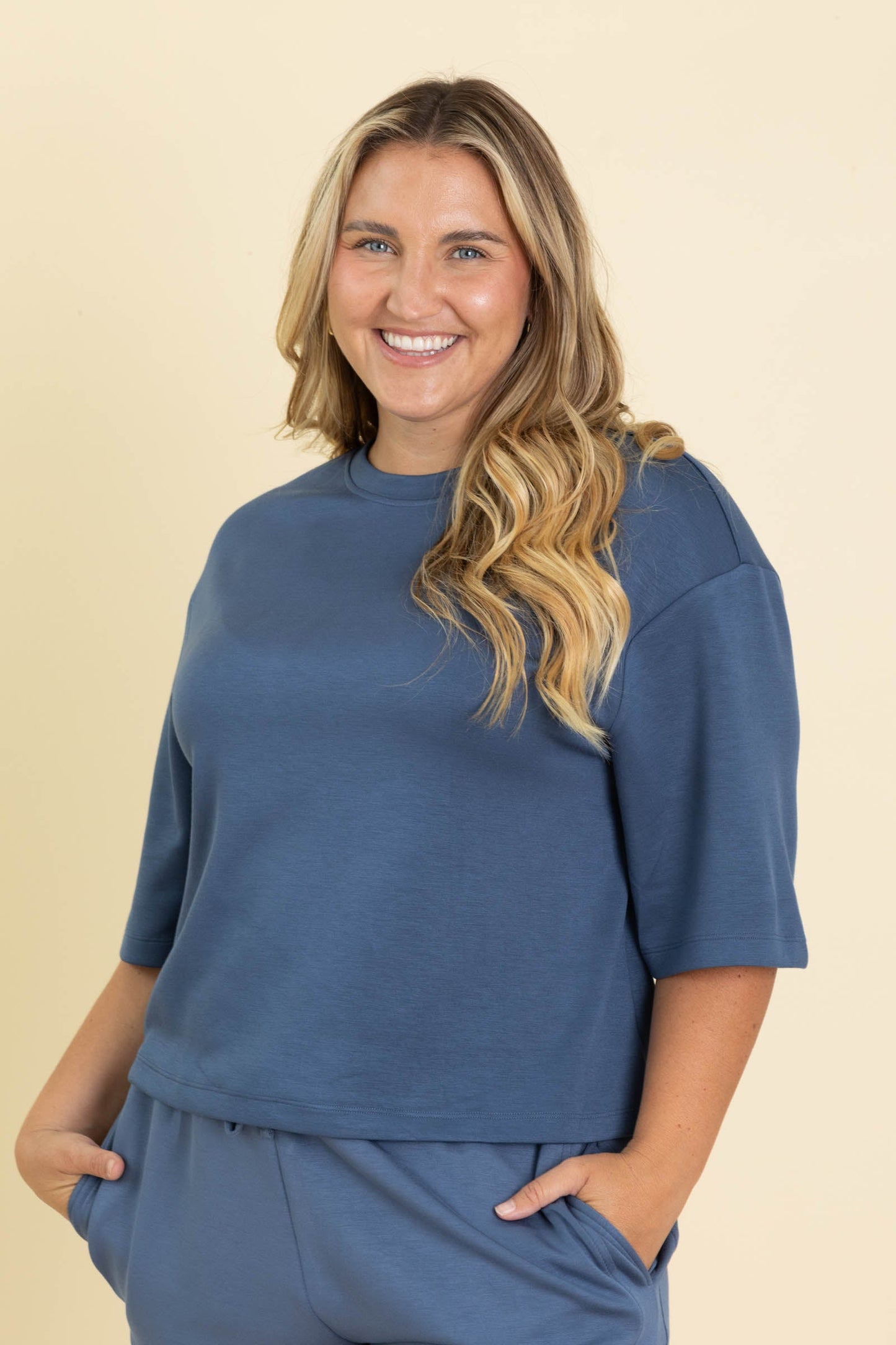 Short Sleeve Scuba Top