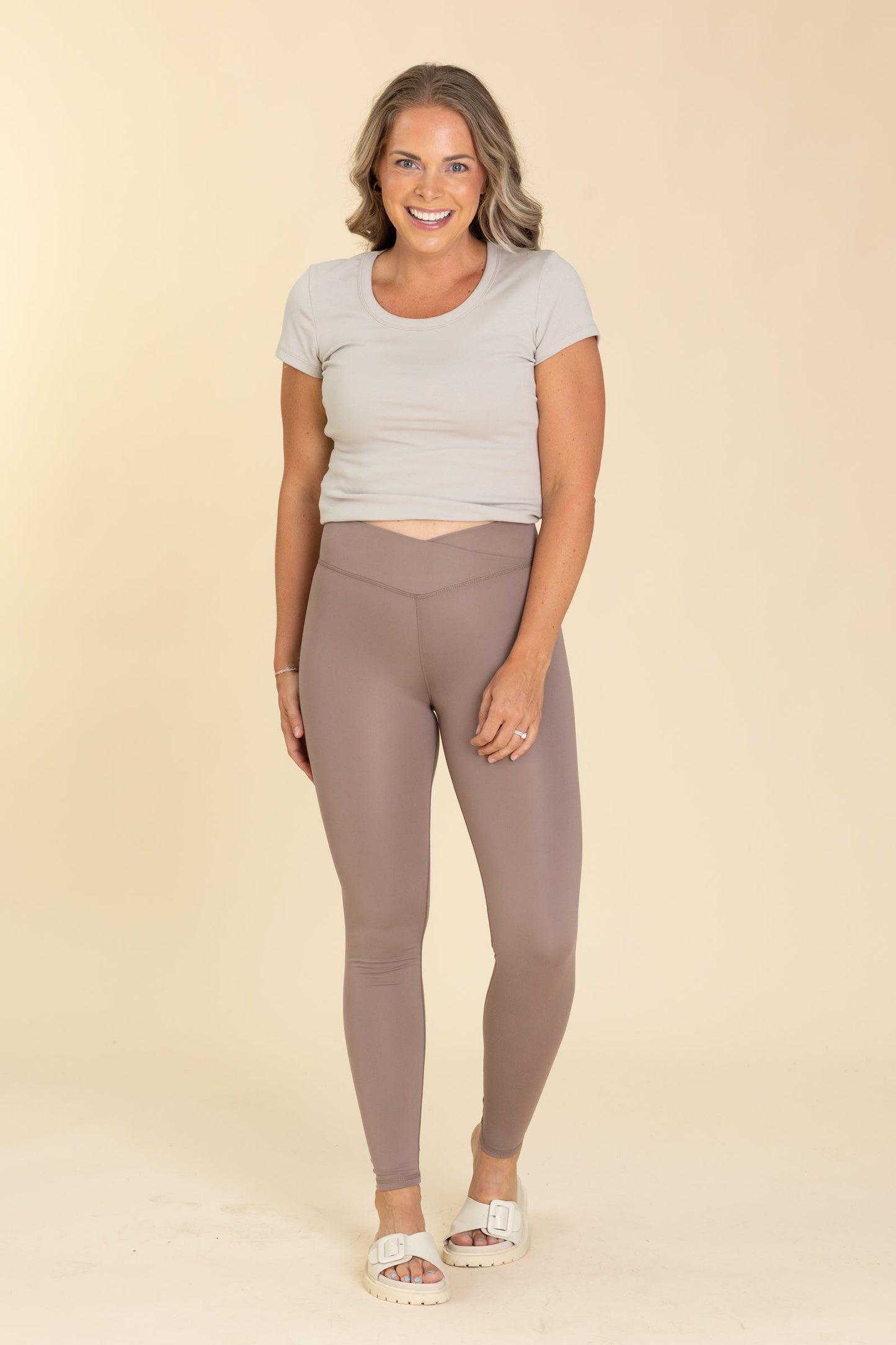 Venice Crossover Waist Leggings