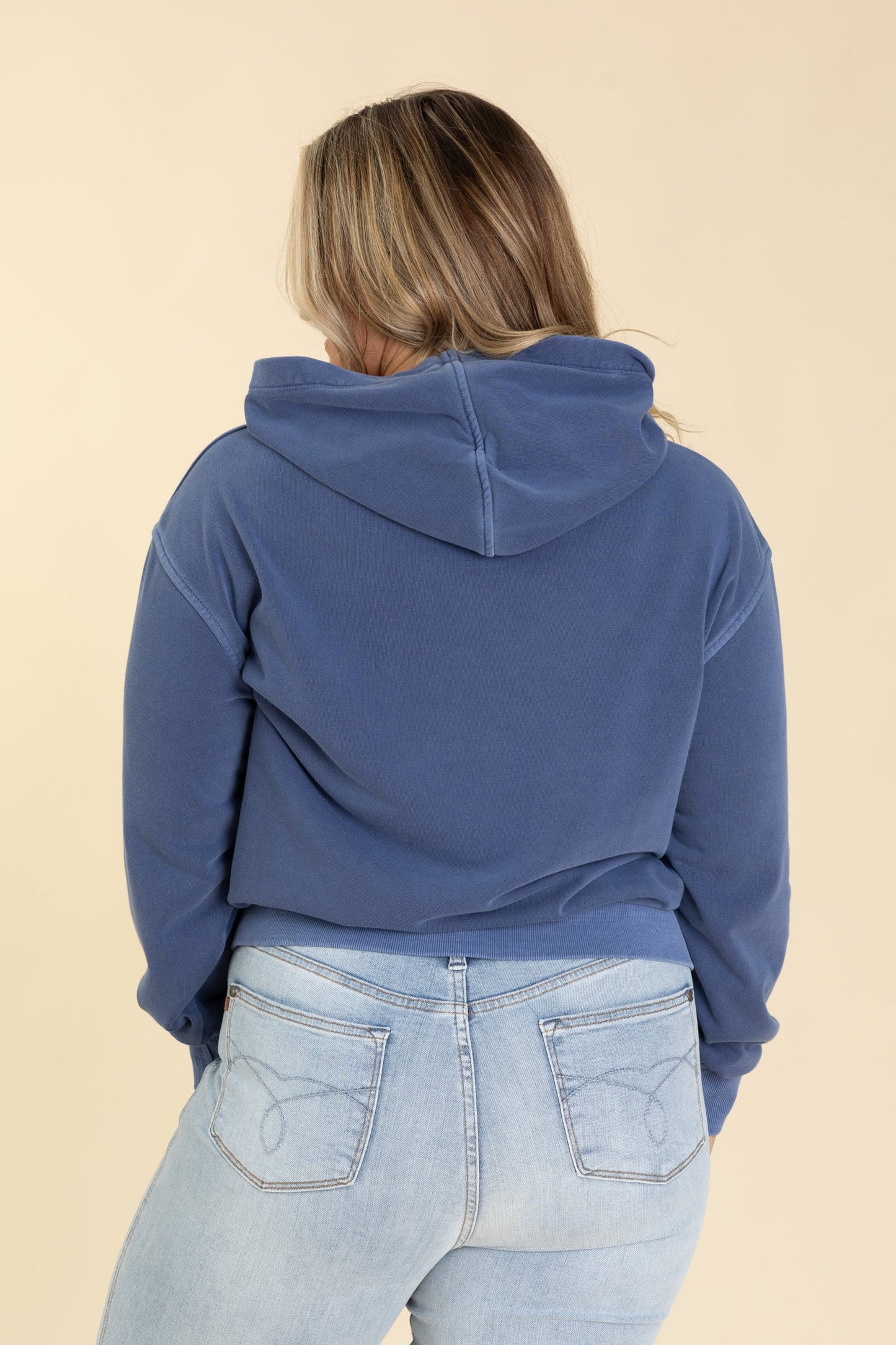 Soft Fleece Pigment Dyed Kangaroo Pocket Hoodie