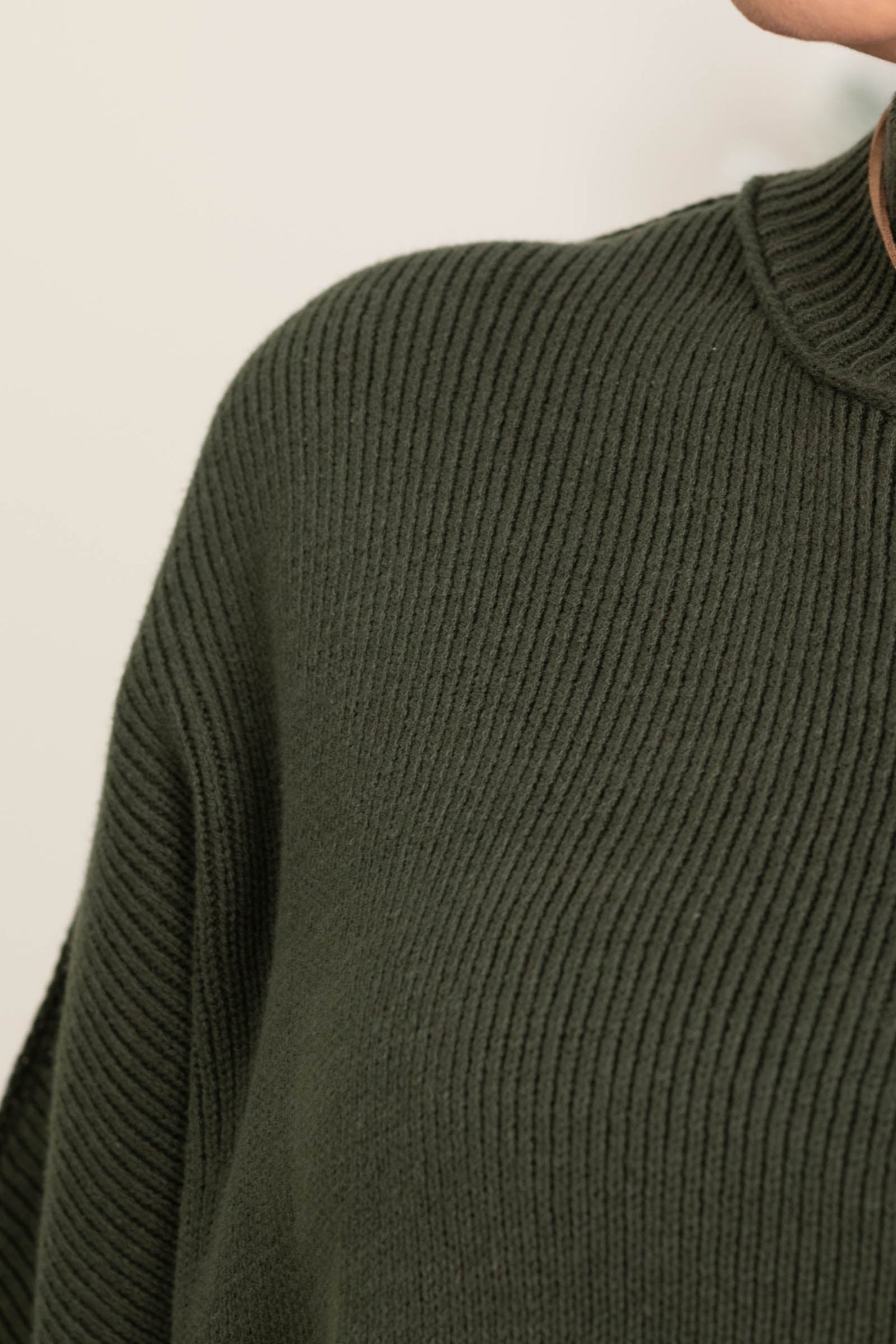 Boyfriend Fit Sweater With Side Slit