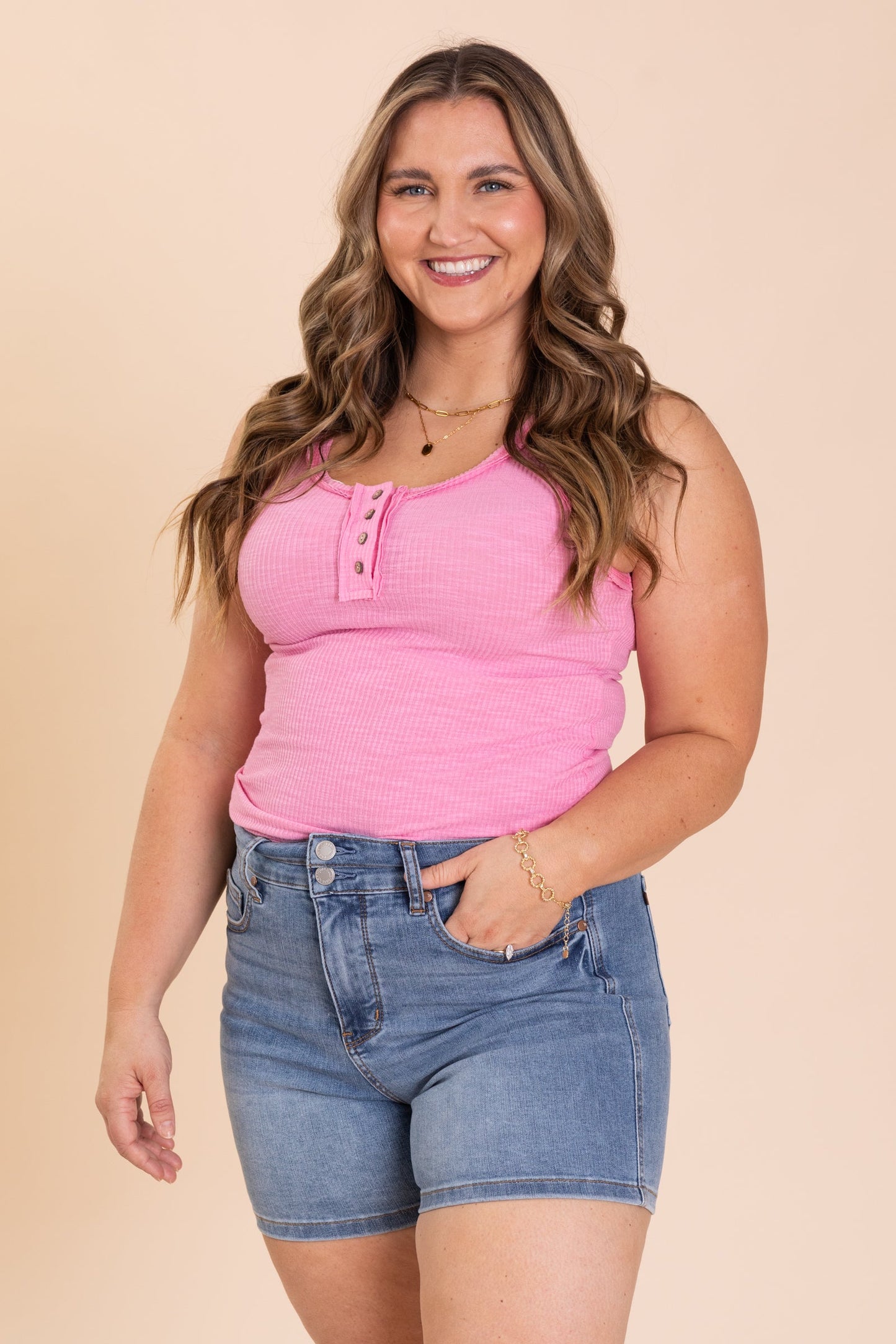 Tummy Control Cool Denim Shorts