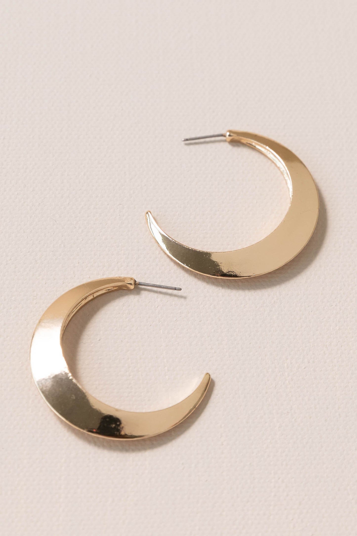 Matte Crescent Hoop Earrings