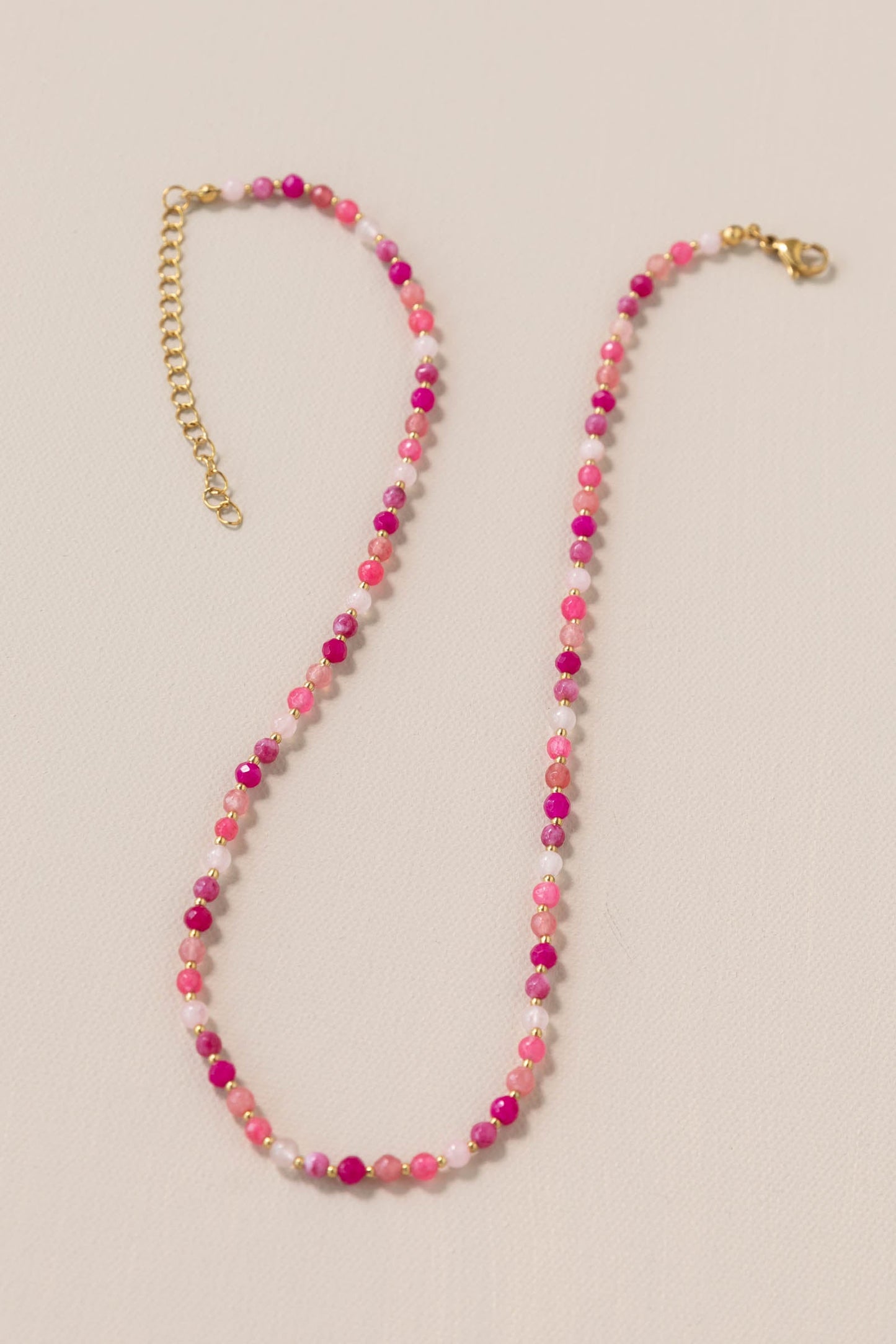 Candy Bead Dainty Gemstone Necklace