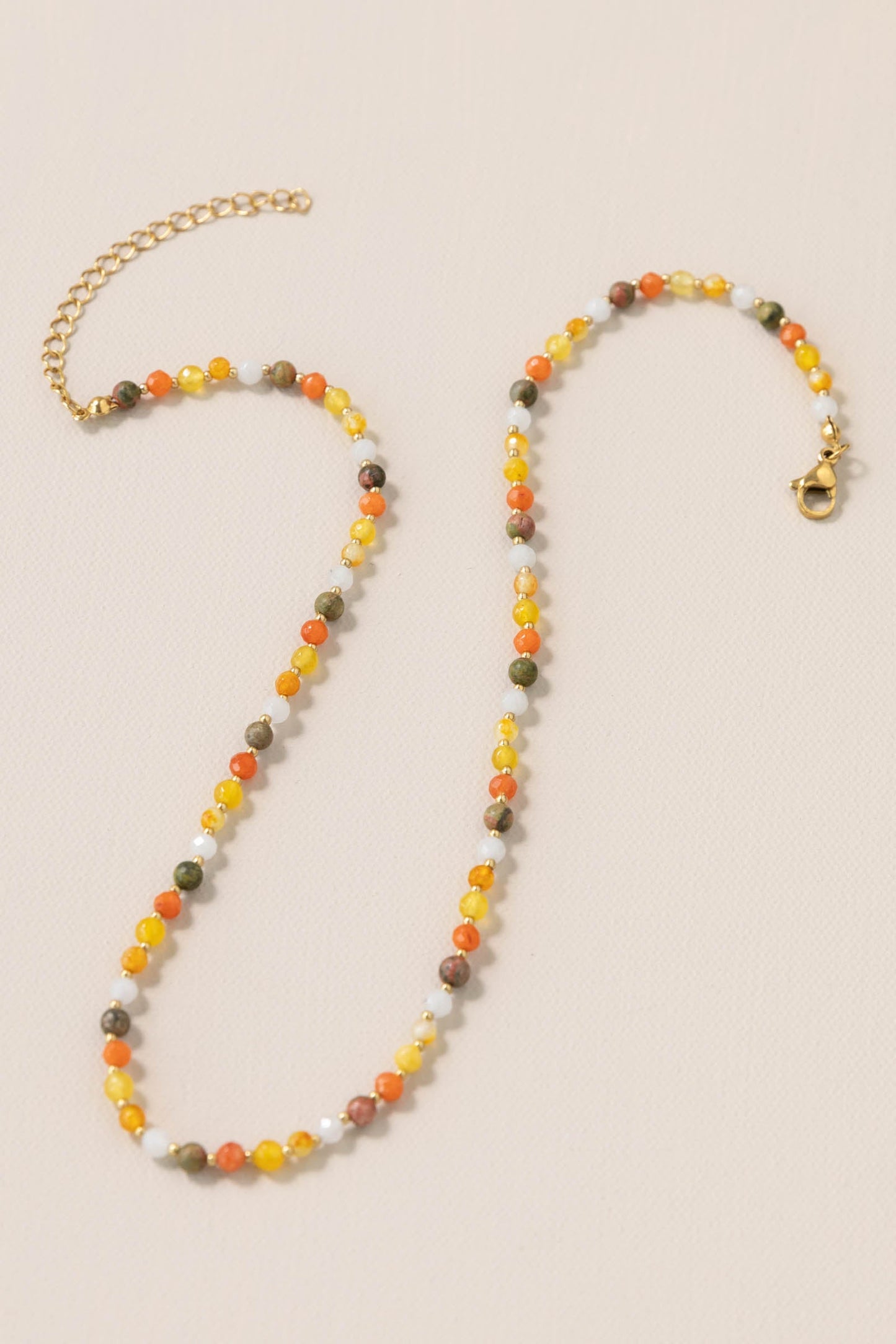 Candy Bead Dainty Gemstone Necklace