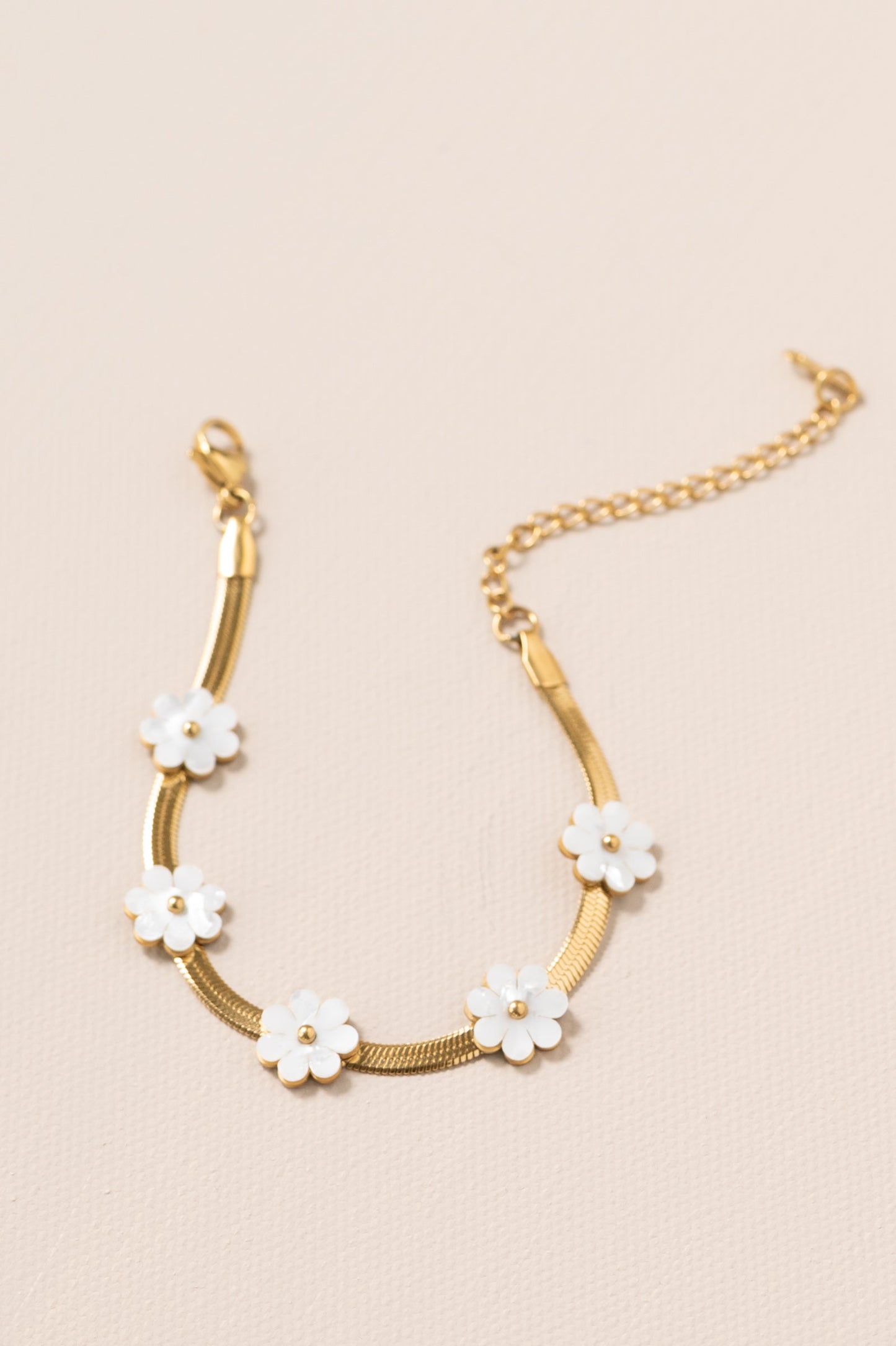 Herringbone Flower Bracelet