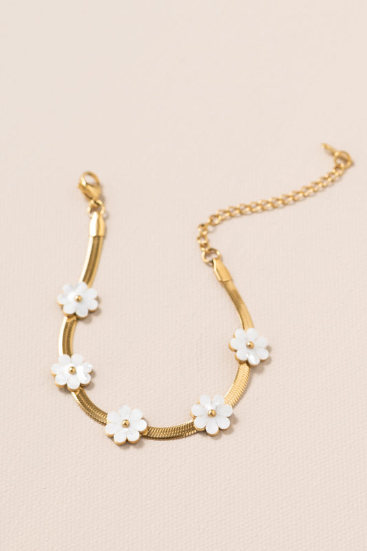 Herringbone Flower Bracelet