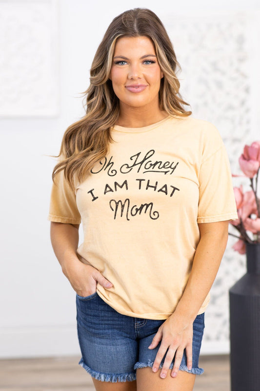 Tan Honey I Am That Mom Graphic Tee