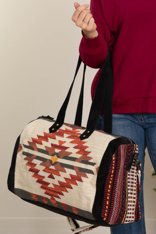 Handmade Navajo Pattern Duffle Bag