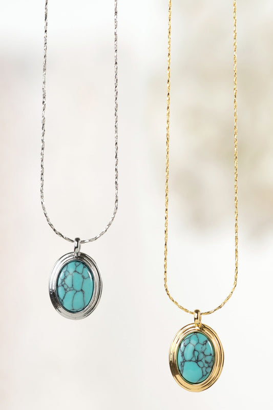 Turquoise Oval Charm