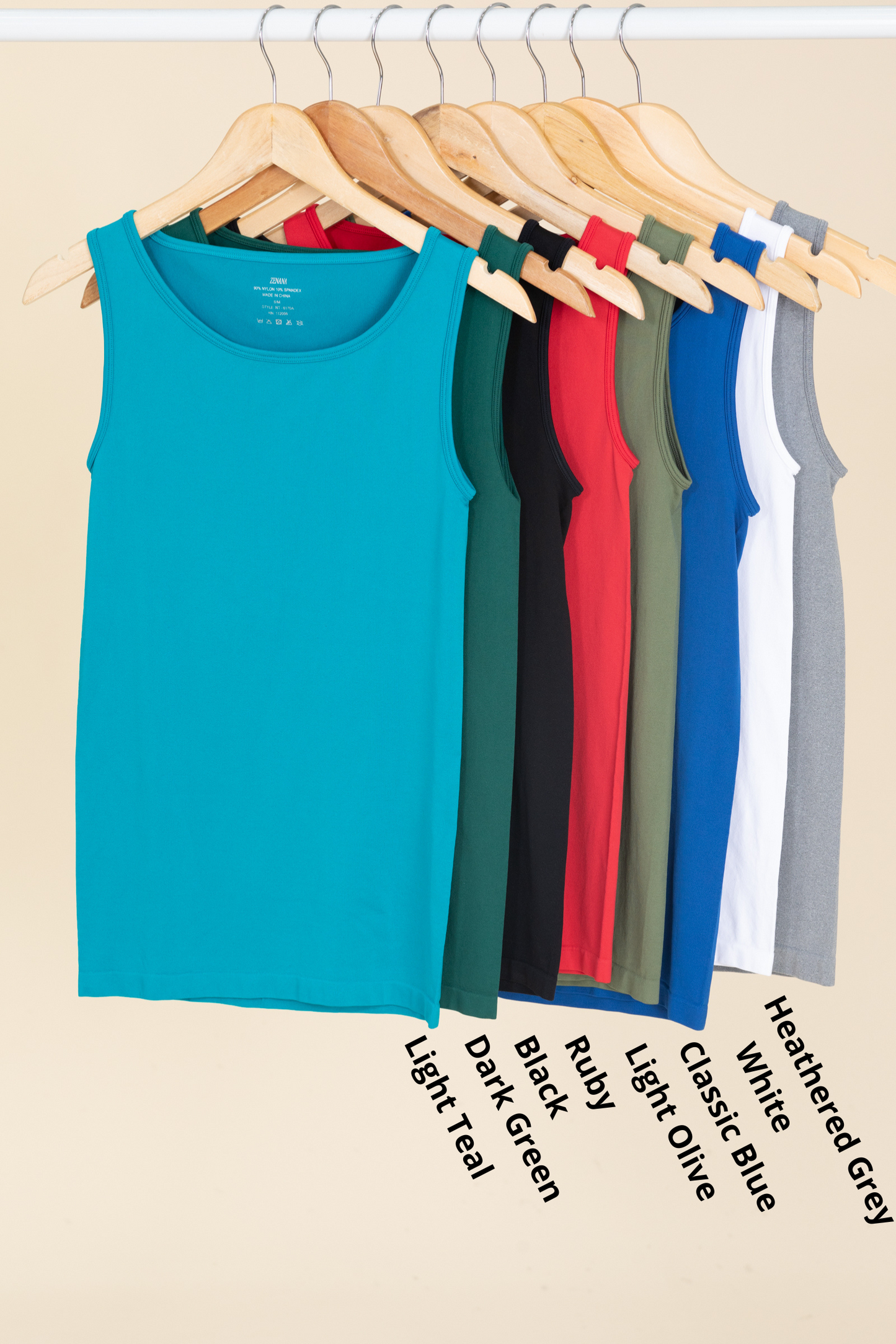 Scoop Neck Seamless Knit Tank Top