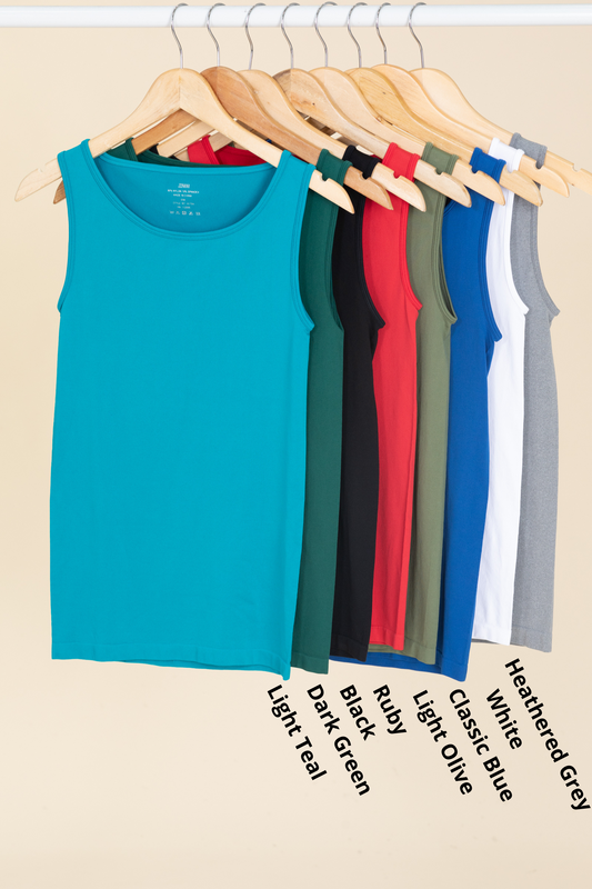 Scoop Neck Seamless Knit Tank Top