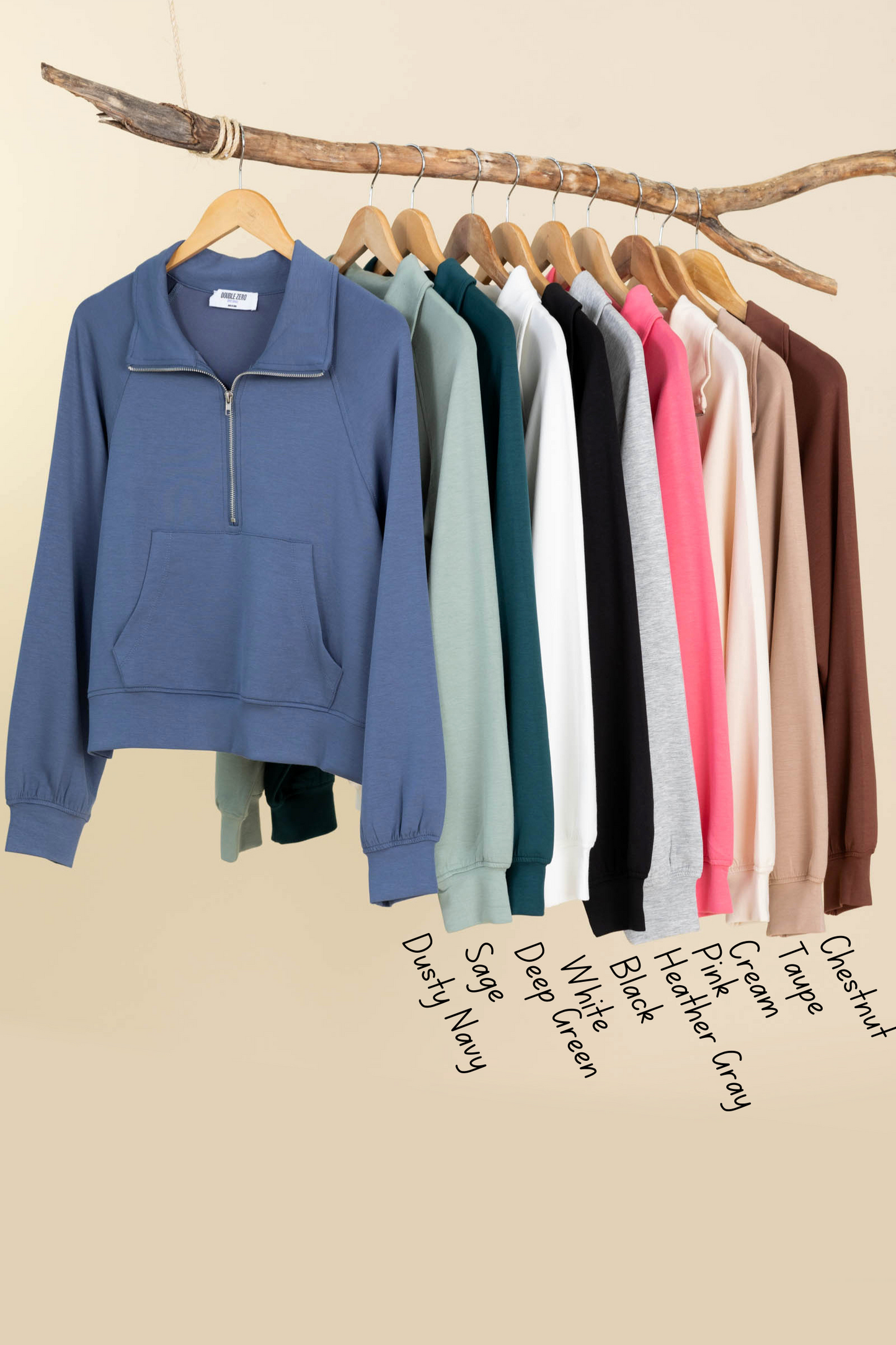 Quarter Zip Scuba Sweatshirts With Pocket