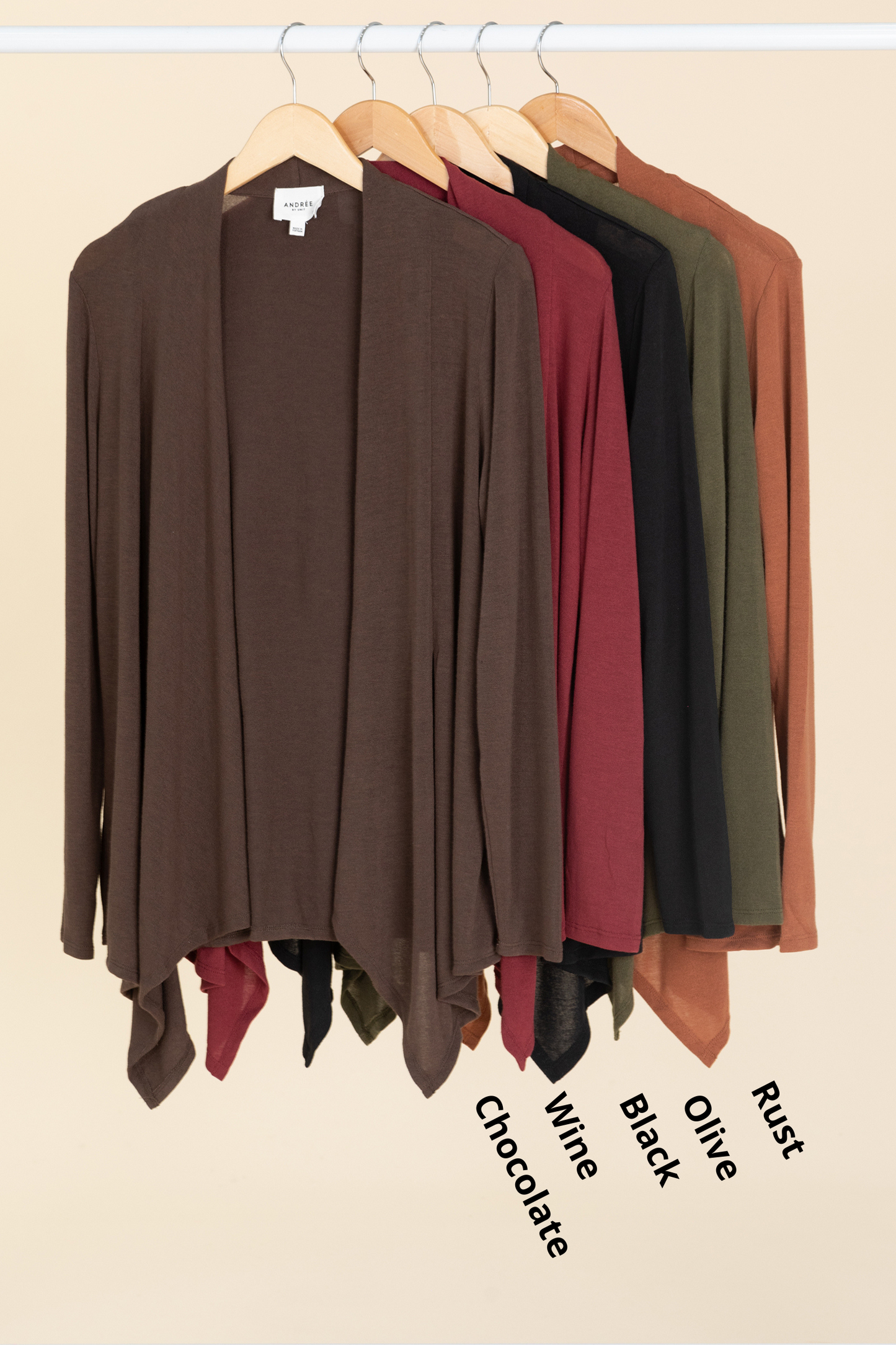 Open Knit Drape Front Cardigans