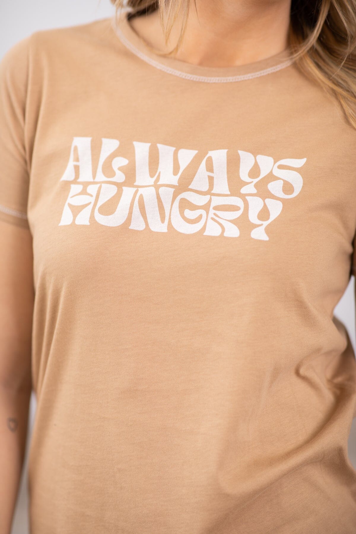 Tan Always Hungry Graphic Tee